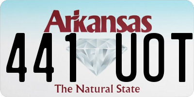AR license plate 441UOT