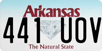 AR license plate 441UOV