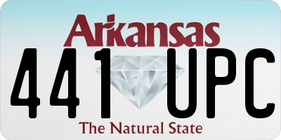 AR license plate 441UPC