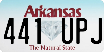 AR license plate 441UPJ