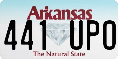 AR license plate 441UPO
