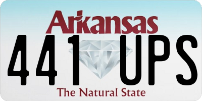 AR license plate 441UPS