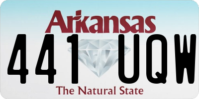 AR license plate 441UQW