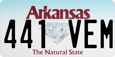 AR license plate 441VEM