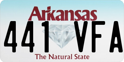AR license plate 441VFA