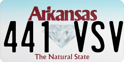 AR license plate 441VSV