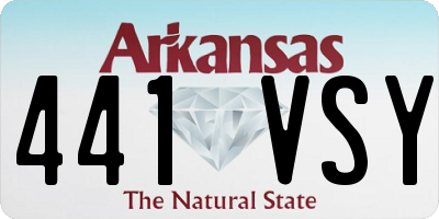 AR license plate 441VSY