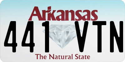 AR license plate 441VTN