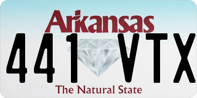 AR license plate 441VTX
