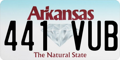 AR license plate 441VUB