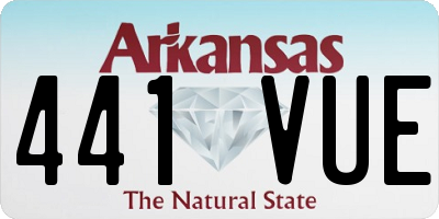 AR license plate 441VUE