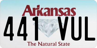 AR license plate 441VUL