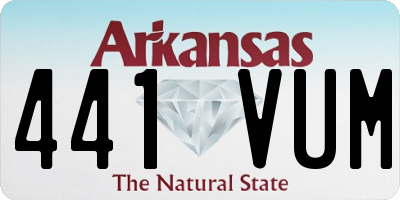 AR license plate 441VUM