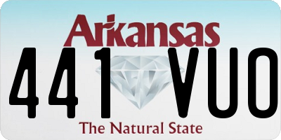AR license plate 441VUO