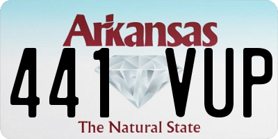 AR license plate 441VUP