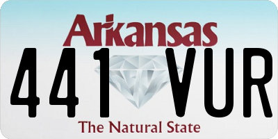 AR license plate 441VUR