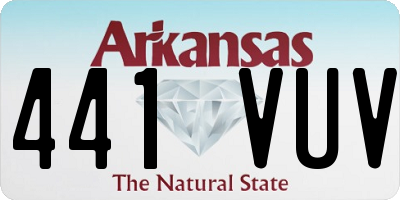 AR license plate 441VUV