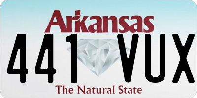 AR license plate 441VUX