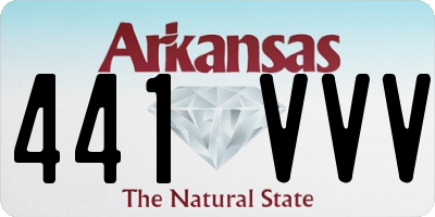 AR license plate 441VVV