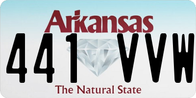 AR license plate 441VVW