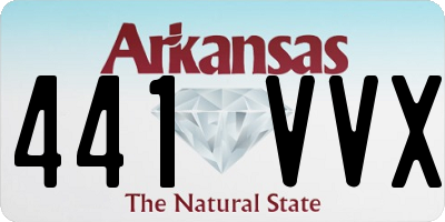 AR license plate 441VVX