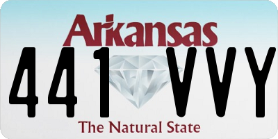 AR license plate 441VVY