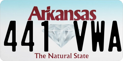 AR license plate 441VWA