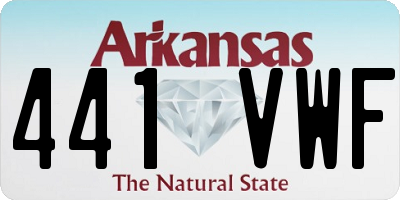 AR license plate 441VWF