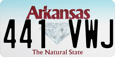 AR license plate 441VWJ