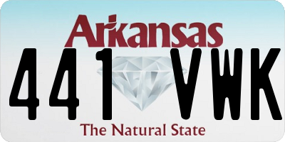 AR license plate 441VWK