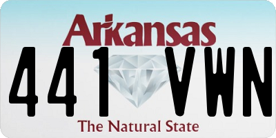 AR license plate 441VWN