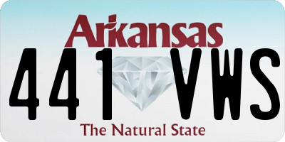 AR license plate 441VWS