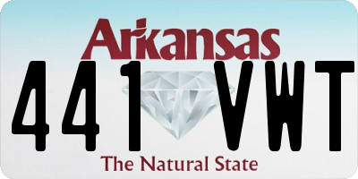 AR license plate 441VWT