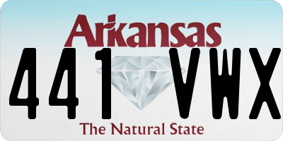 AR license plate 441VWX
