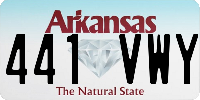 AR license plate 441VWY