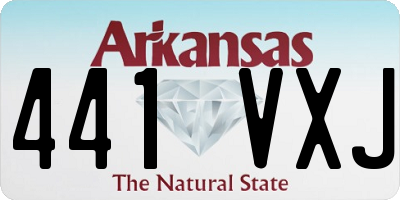 AR license plate 441VXJ