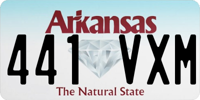 AR license plate 441VXM