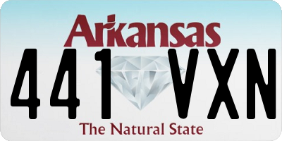 AR license plate 441VXN