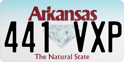 AR license plate 441VXP