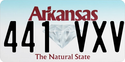 AR license plate 441VXV
