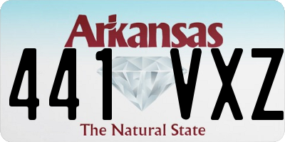 AR license plate 441VXZ