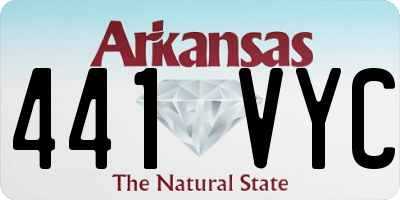 AR license plate 441VYC