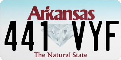 AR license plate 441VYF