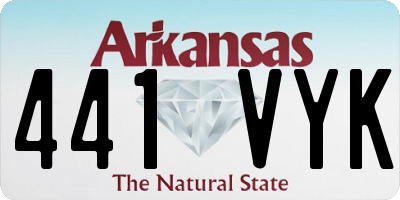 AR license plate 441VYK