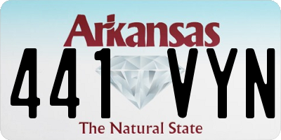 AR license plate 441VYN