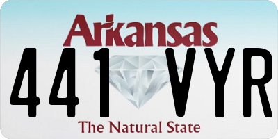AR license plate 441VYR