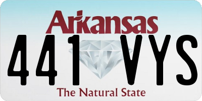 AR license plate 441VYS