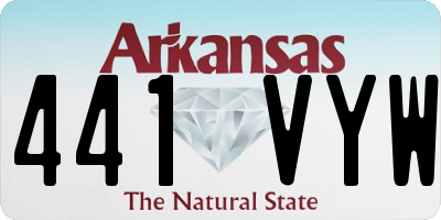 AR license plate 441VYW