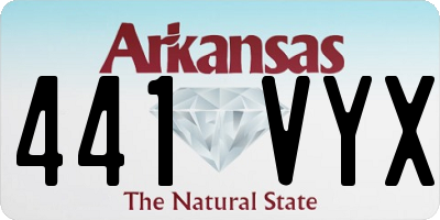 AR license plate 441VYX