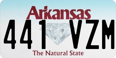AR license plate 441VZM